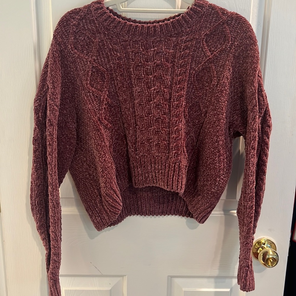 LA Hearts fuzzy sweater